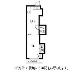 メゾン16(1DK/1階)の間取り写真