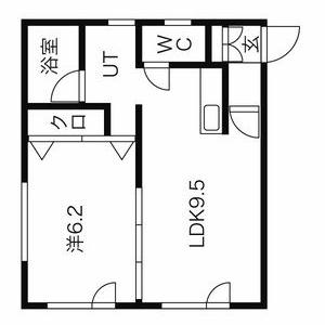 ダイアナエコ(1DK/2階)の間取り写真