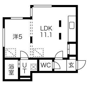 PROGRESS(1LDK/1階)の間取り写真