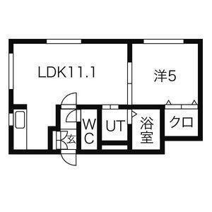 モントクレア(1LDK/2階)の間取り写真