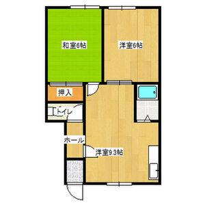 フラワーハイツ(2LDK/1階)の間取り写真