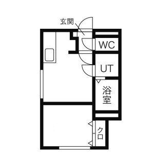 フォレスト二十四軒(1LDK/2階)の間取り写真