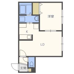 ABOND(1LDK/3階)の間取り写真