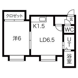 カーサシオン(1LDK/1階)の間取り写真