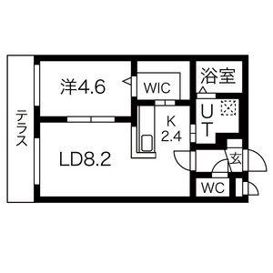プレミアエグゼクティブⅡ(1LDK/1階)の間取り写真