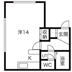 ステージ88(ワンルーム/2階)の間取り写真