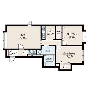 ZERMATT(2LDK/3階)の間取り写真