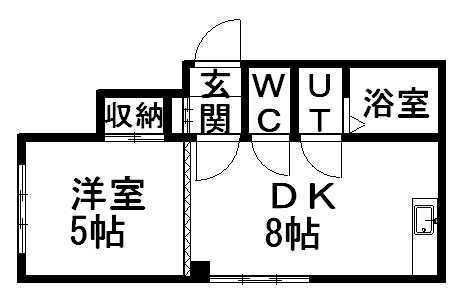 メゾン27(1DK/2階)の間取り写真