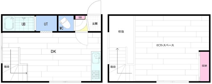 HH24(1DK/2階)の間取り写真