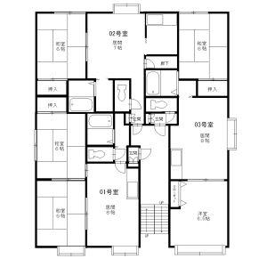 セラディール新発寒A(1DK/1階)の間取り写真