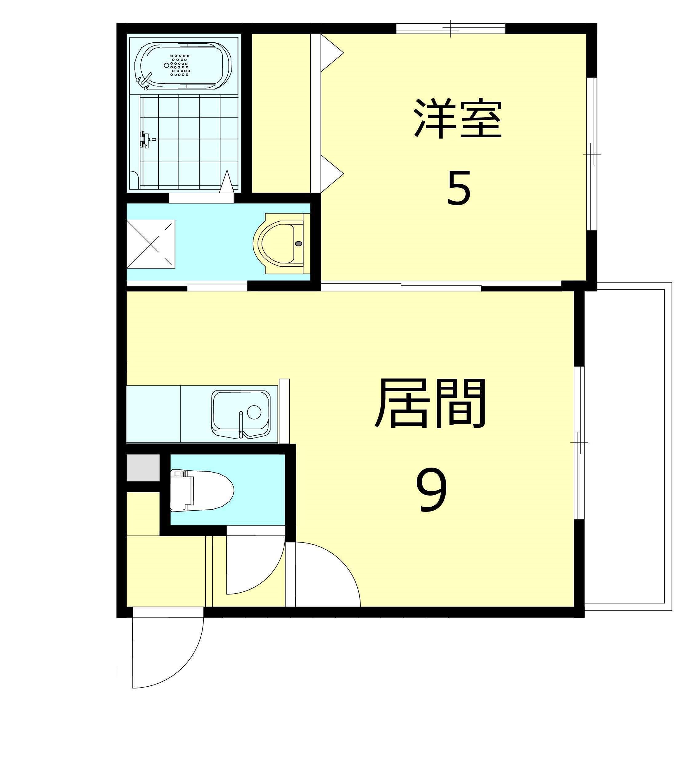 グランディール発寒南(1LDK/2階)の間取り写真
