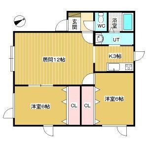 リバーサイド19(2LDK/1階)の間取り写真