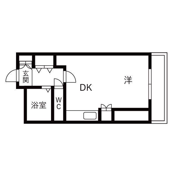 SR33(1DK/3階)の間取り写真