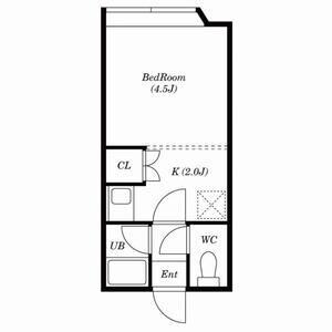 メゾン19(ワンルーム/3階)の間取り写真