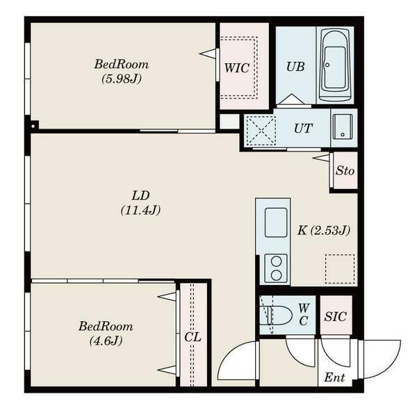 SーRESIDENCE琴似Ⅱ(2LDK/4階)の間取り写真