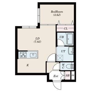 VILLA 41 KOTONI SAPPORO(1LDK/3階)の間取り写真
