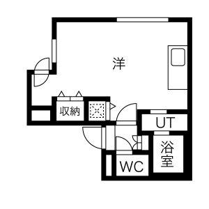 13・3APARTMENT(ワンルーム/4階)の間取り写真