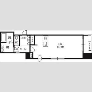 レジェンドコート琴似(ワンルーム/1階)の間取り写真