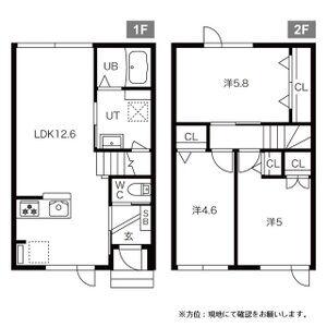 セレーノ発寒(3LDK/1階)の間取り写真