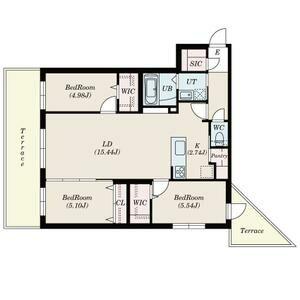 SーRESIDENCE二十四軒AVELIS(3LDK/1階)の間取り写真