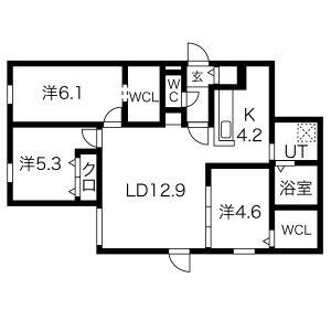 LIVEASE YAMANOTE(3LDK/1階)の間取り写真