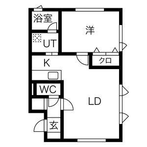 パセリーナ発寒(1LDK/3階)の間取り写真