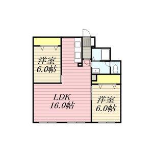 手稲パークビル(2LDK/2階)の間取り写真