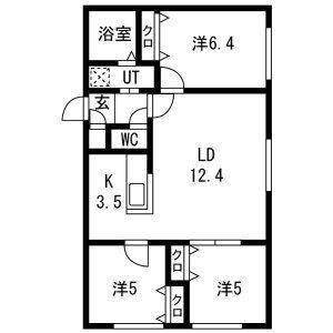ENZO(3LDK/3階)の間取り写真