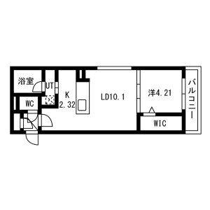 CAVATINA(1LDK/2階)の間取り写真