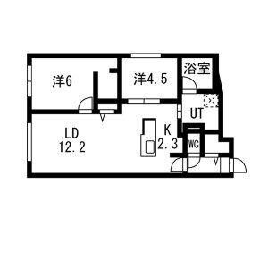 SORANO麻生(2LDK/2階)の間取り写真