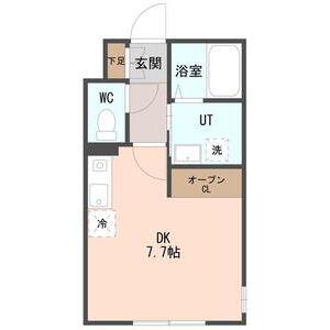 COFFRET西町北(ワンルーム/4階)の間取り写真