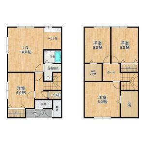 函館本線 発寒駅 徒歩13分 2階建 築23年(4LDK)の間取り写真