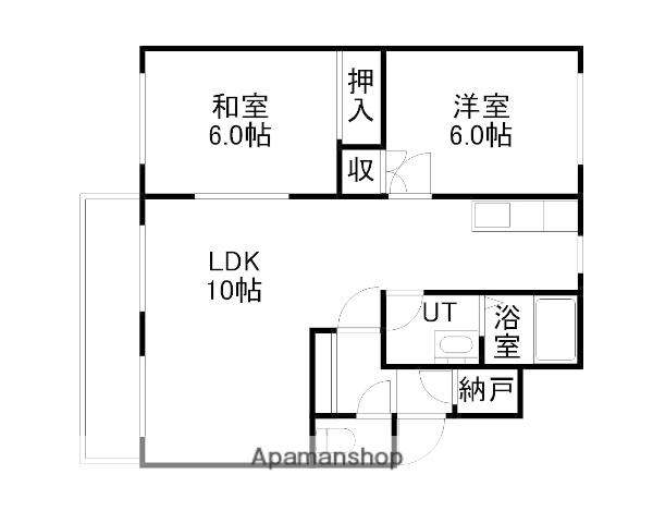 第7コープマンション D棟(2LDK/4階)の間取り写真