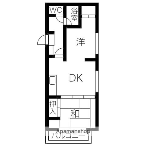 サルーン417(2DK/3階)の間取り写真