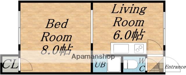 ル・パン(1DK/1階)の間取り写真