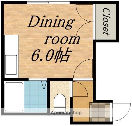 フラワーハイツHS(ワンルーム/2階)の間取り写真