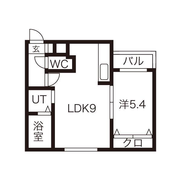 ヒルサイドテラス福住(1LDK/4階)の間取り写真