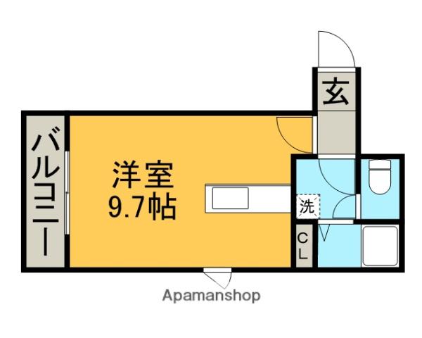 ΑNEXT澄川(1K/1階)の間取り写真