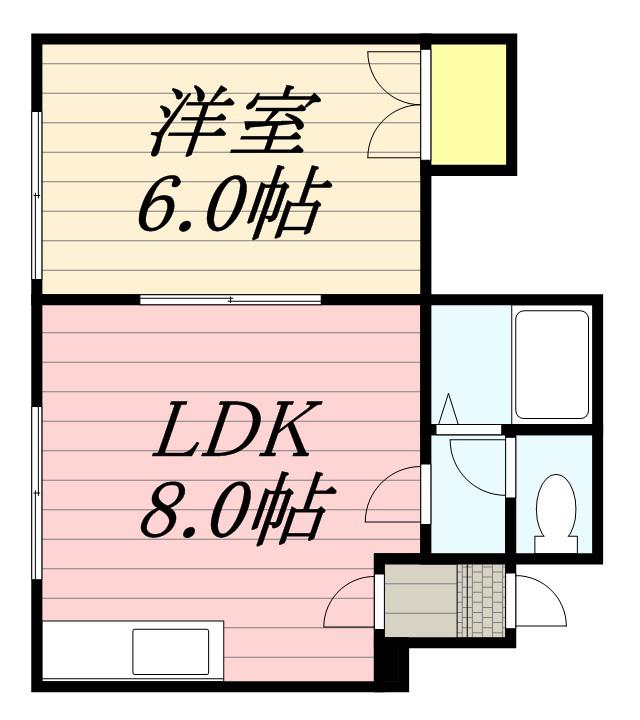 アーバン北郷(1LDK/3階)の間取り写真