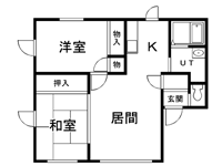 ルーエプラツ(2LDK/2階)の間取り写真