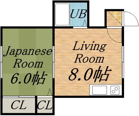ジェーハイツ白石中央2(1LDK/2階)の間取り写真