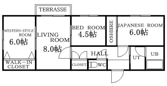 レジデンス丸亀(2LDK/3階)の間取り写真