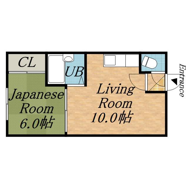 享ハイツ(1LDK/1階)の間取り写真