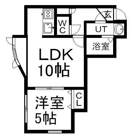 ソティーヌ(1LDK/3階)の間取り写真