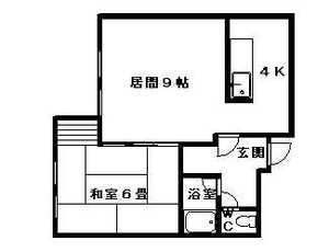 アーバンクリスタル(1DK/4階)の間取り写真