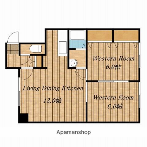パレーシャル栄(2LDK/1階)の間取り写真