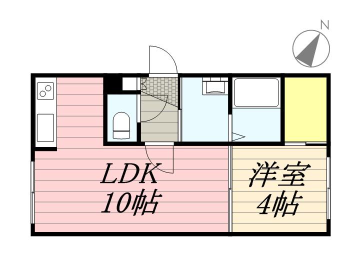 SMARETIA(1LDK/1階)の間取り写真