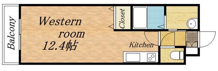 シティアドレ月寒公園(ワンルーム/5階)の間取り写真