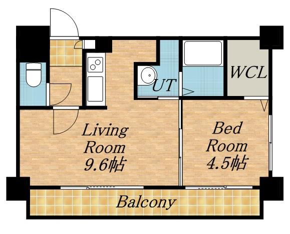 ハーモニーコート東札幌(1LDK/5階)の間取り写真
