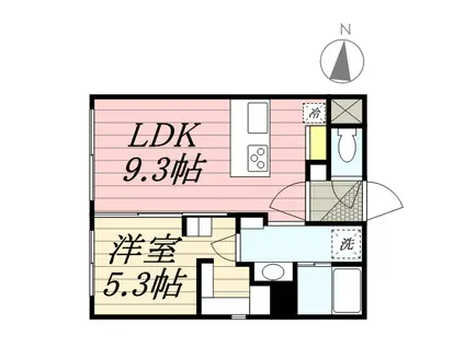 FIORE SARA(1LDK/4階)の間取り写真